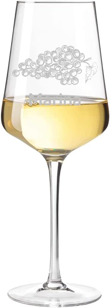 4-tlg Wein Geschenkset mit Gravur - Motiv Trauben - personalisiert - Inhalt 2x Weingläser 560 ml, 1x