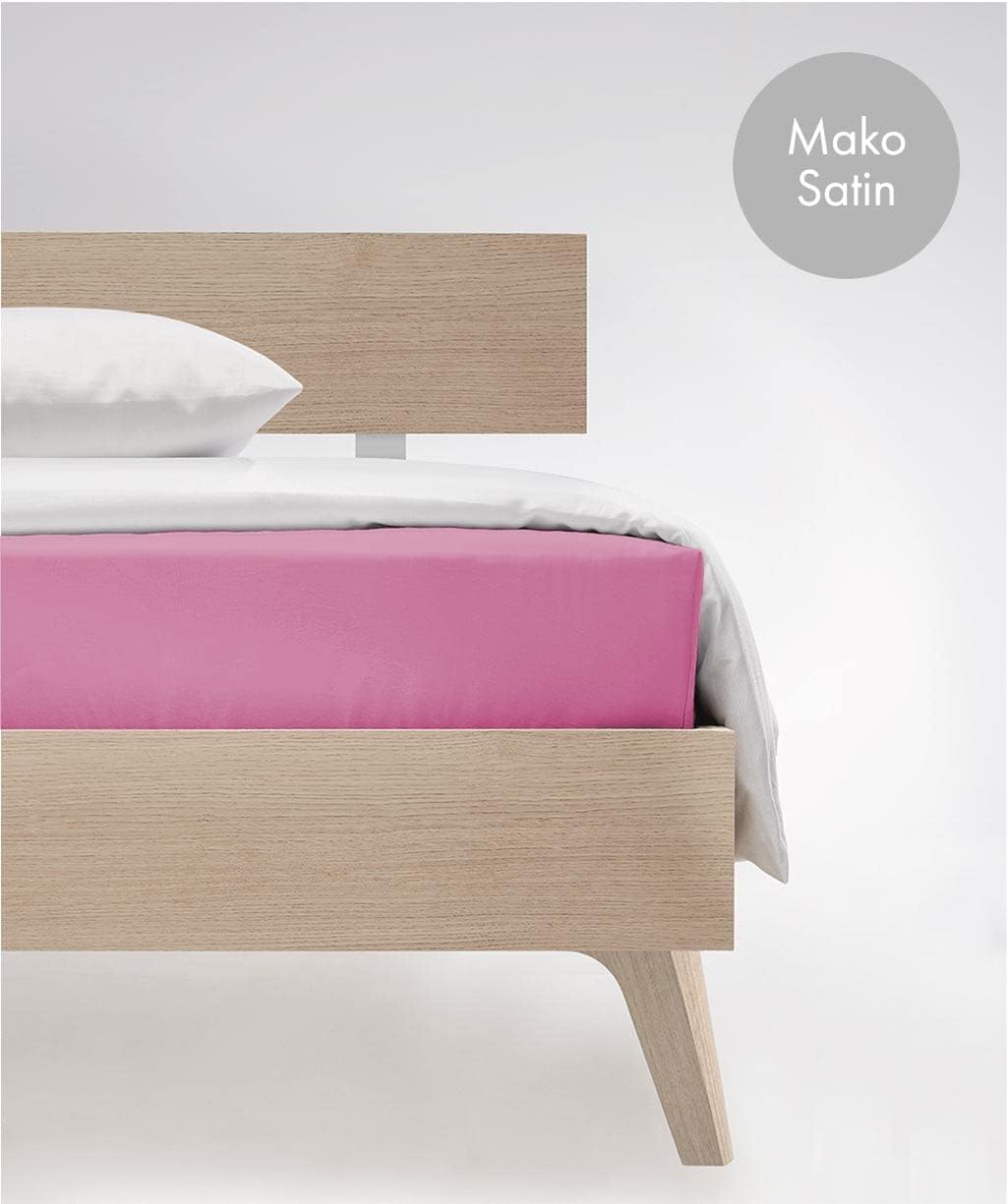 fleuresse L Uni-Colours-Bettlaken, Mako-Satin, Pink, 160 x 260