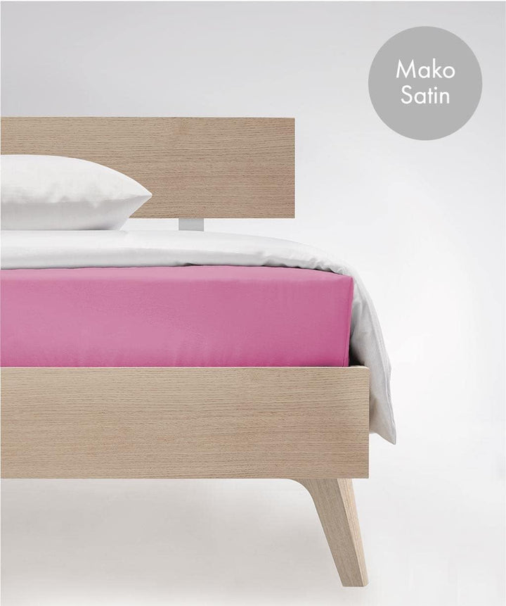 fleuresse L Uni-Colours-Bettlaken, Mako-Satin, Pink, 160 x 260