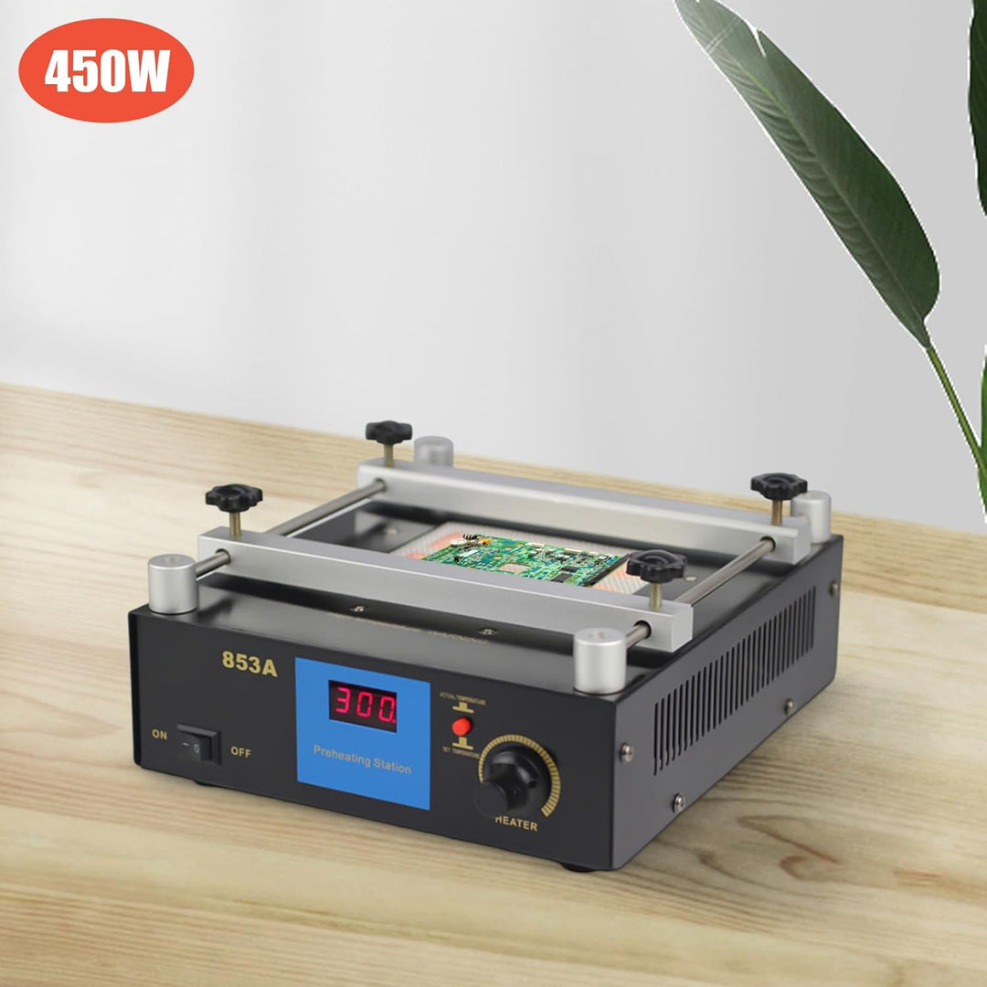 853A BGA SMD Aufwärmstation Heizplatte, 220V 450W Infrarot Rework Elektronische Heizplatte VorwäRmst