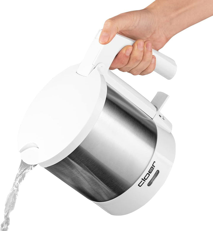 Cloer 4721 Wasserkocher, 2000 W, innen liegende Füllmengenmarkierung, Trockengeh- und Überhitzungssc