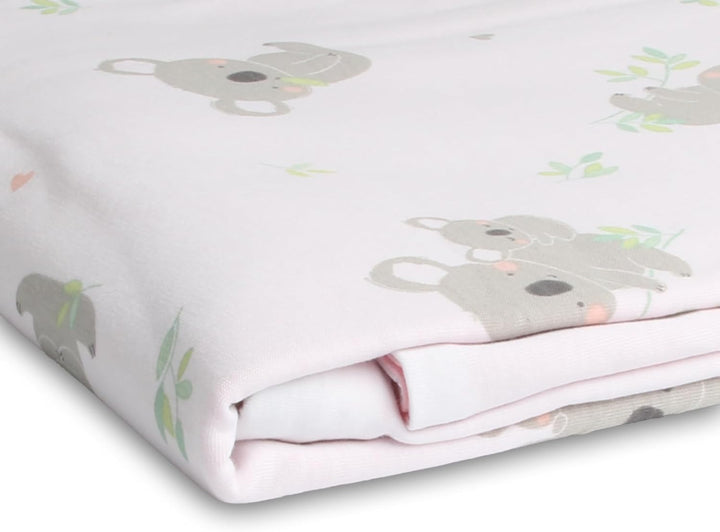 schlummersack Kinder Bettwäsche Set 100x135 Koala aus 100% Baumwolle, Wendbar, mit Reissverschluss,