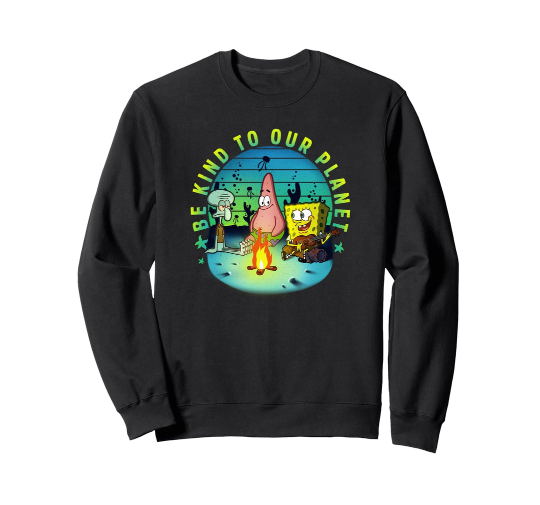 SpongeBob SquarePants Be Kind Campfire Earth Day Group Sweatshirt