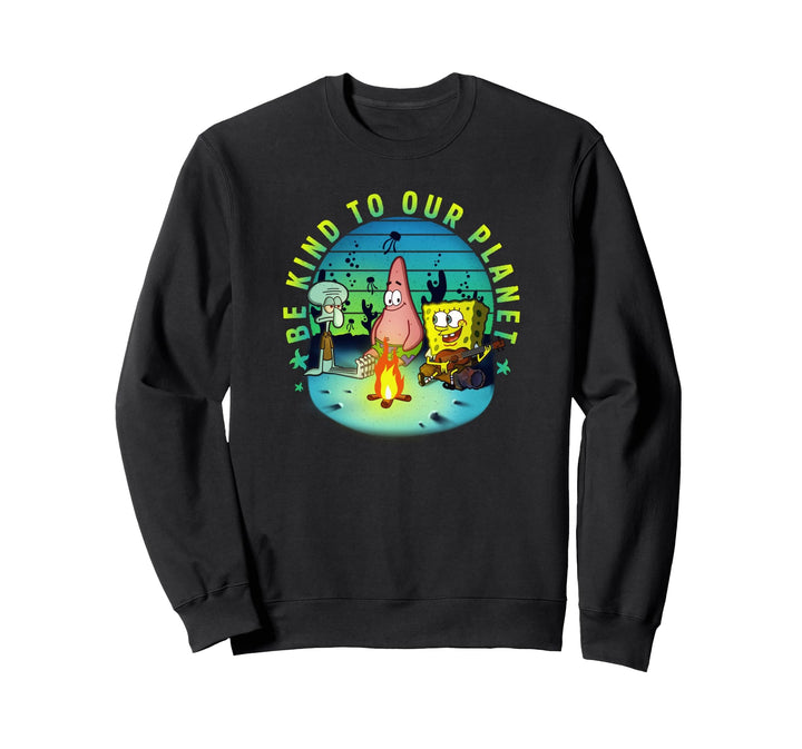 SpongeBob SquarePants Be Kind Campfire Earth Day Group Sweatshirt