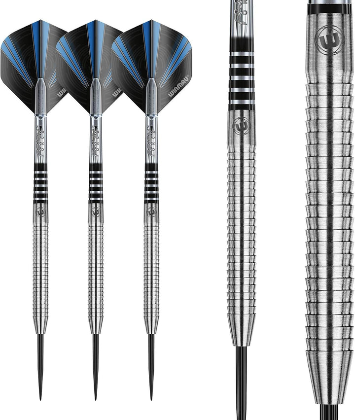 WINMAU Sabotage 20g Profi Wolfram Steeltip Dartpfeile Set mit Flights und Schäfte 20 g Mehrfarbig, 2