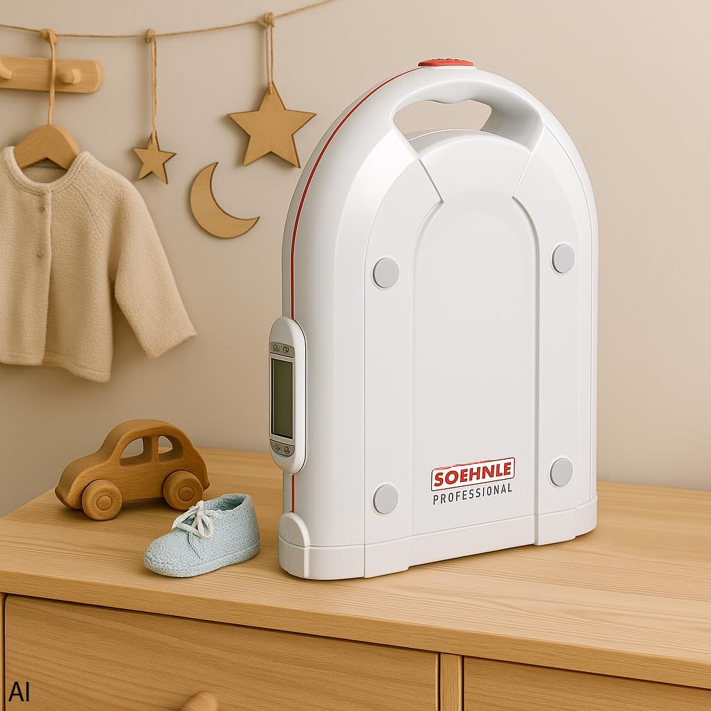 SOEHNLE PROFESSIONAL Babywaage 8320 klappbar Max.15kg - 10 g/Patentierter Klappmechanismus mit Magne