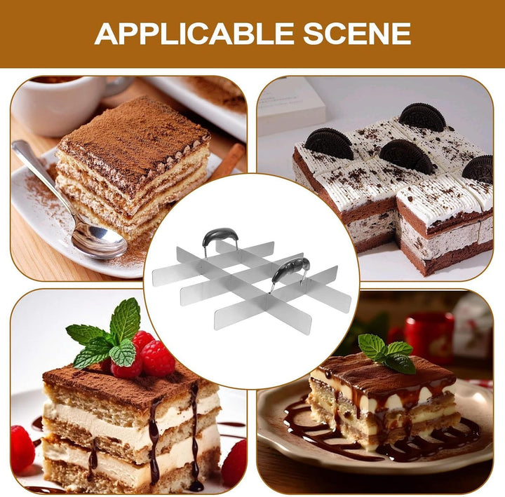 Quadratische Kuchenausstecher,Edelstahl Quadratischer Ausstecher Mit Griff,Dessert Werkzeuge Für Pie
