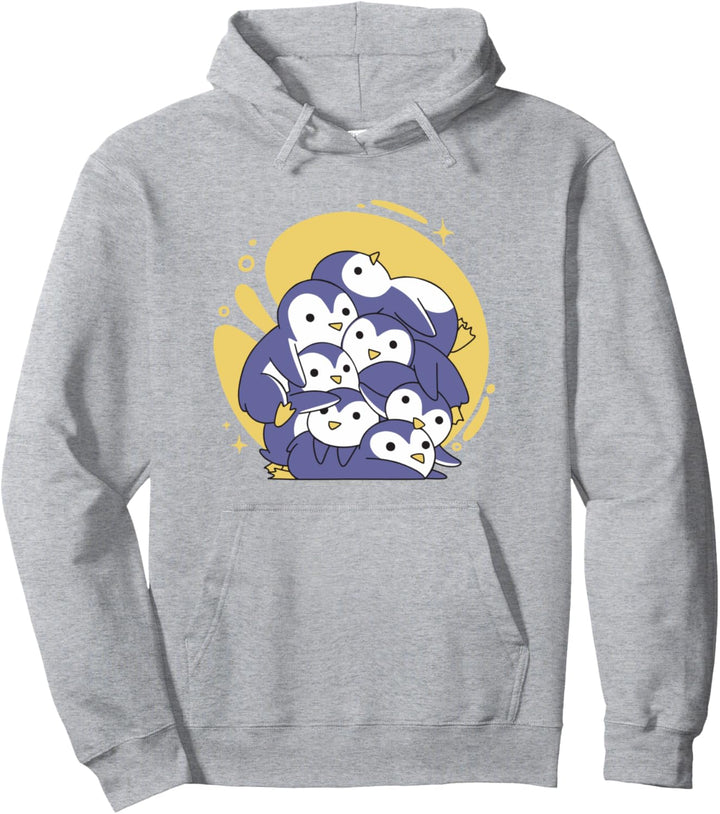 Niedlicher Pinguinflor Cartoon-Vogel Pullover Hoodie