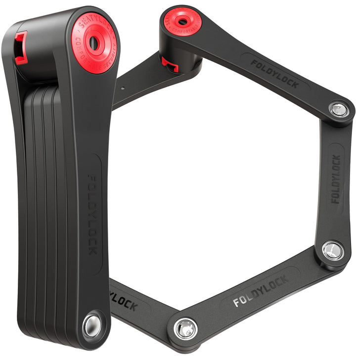 FoldyLock 95 Fahrradschloss mit Schlüssel – Patentiertes Faltschloss mit Halterung - Testsieger Sold
