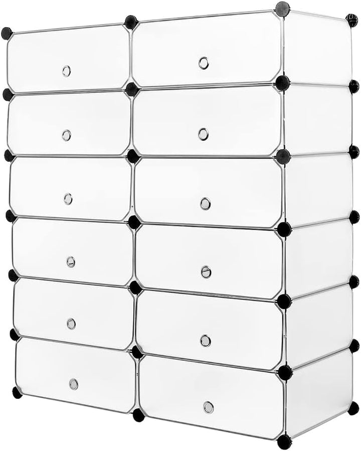 HUOLE DIY Kleiderschrank Regalsystem Schuhregal, modularer Kombischrank, platzsparendes Steckregalsy