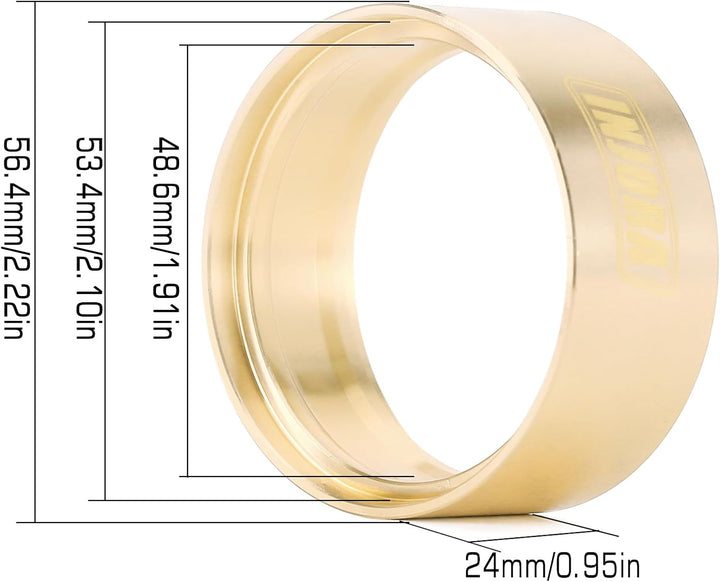 INJORA RC Messing Interner Beadlock Ring Klemmring 94 g Radgewicht Passend für 1.9 Felge für 1/10 RC