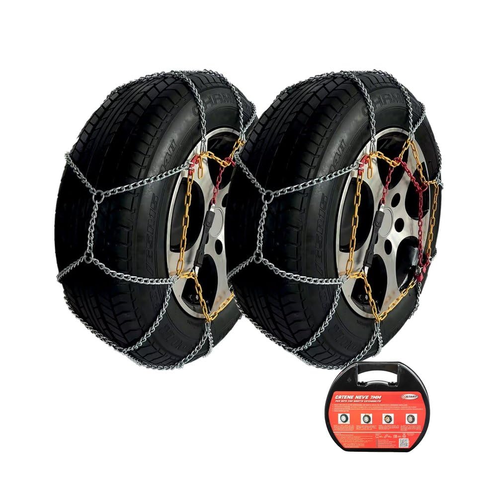 Set mit 2 Schneeketten – 7 mm – Gruppe 100 – maximale Haftung und Sicherheit mit Spannsystem