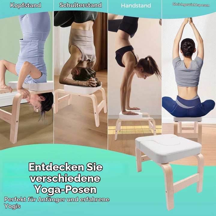 Yoga Kopfstandhocker &amp; Inversion Bank Classic White | Simply and Safely Reverse Your Yoga | Fitnessg