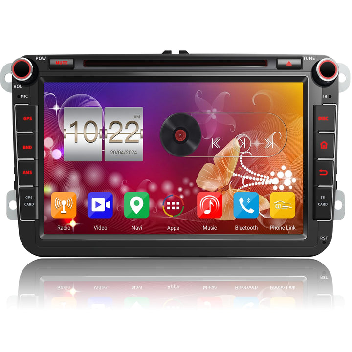 QIIKEN Android 13 Autoradio mit Navi für VW T5 Golf 5 6 Polo Sharan Seat Passat Tiguän, Doppel din R