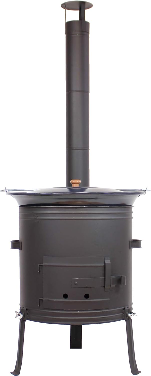 Gulaschkessel Gulaschkanone 42 cm mit 22 Liter Gulaschtopf Set emailliert | Eintopfofen, Glühwein-Ke