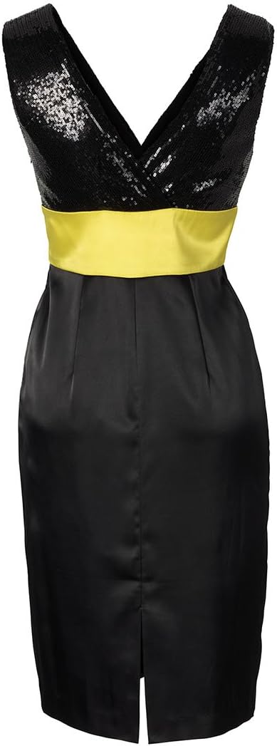 APART Damen-Kleid Satinkleid mit Pailletten Mehrfarbig Grösse 38