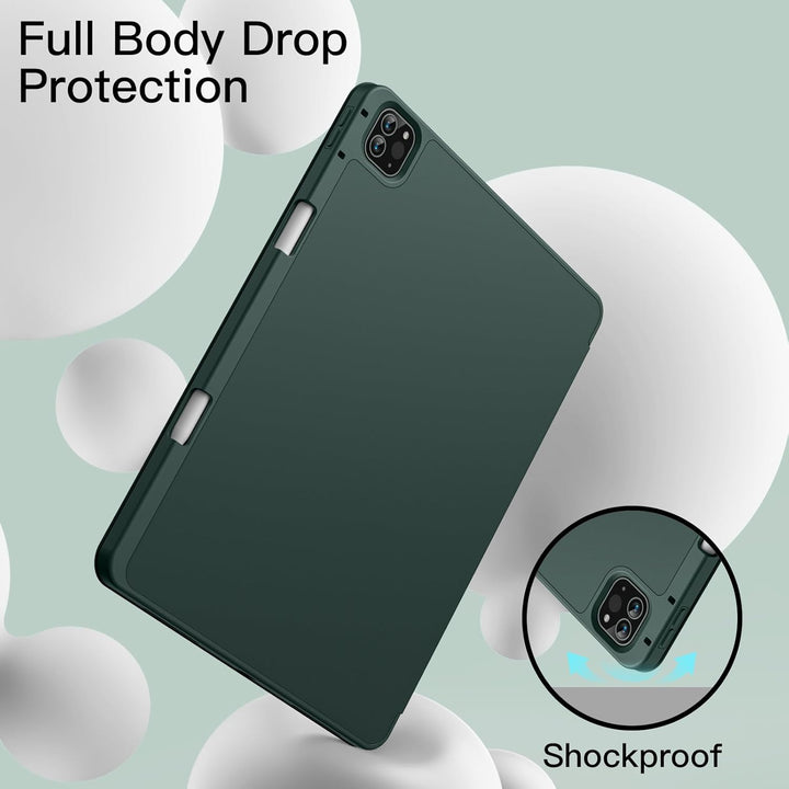 JETech Hülle für iPad Pro 12,9 Zoll (6./5. Generation, Modell 2022/2021) mit Stifthalter, Unterstütz