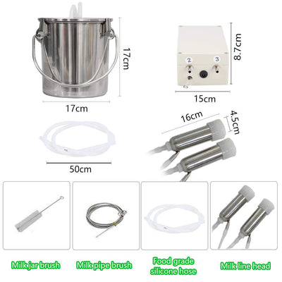 Automatische pulsierende Vakuumpumpe zum Melken für 3, 7 l, tragbare, elektrische Melkmaschine, für
