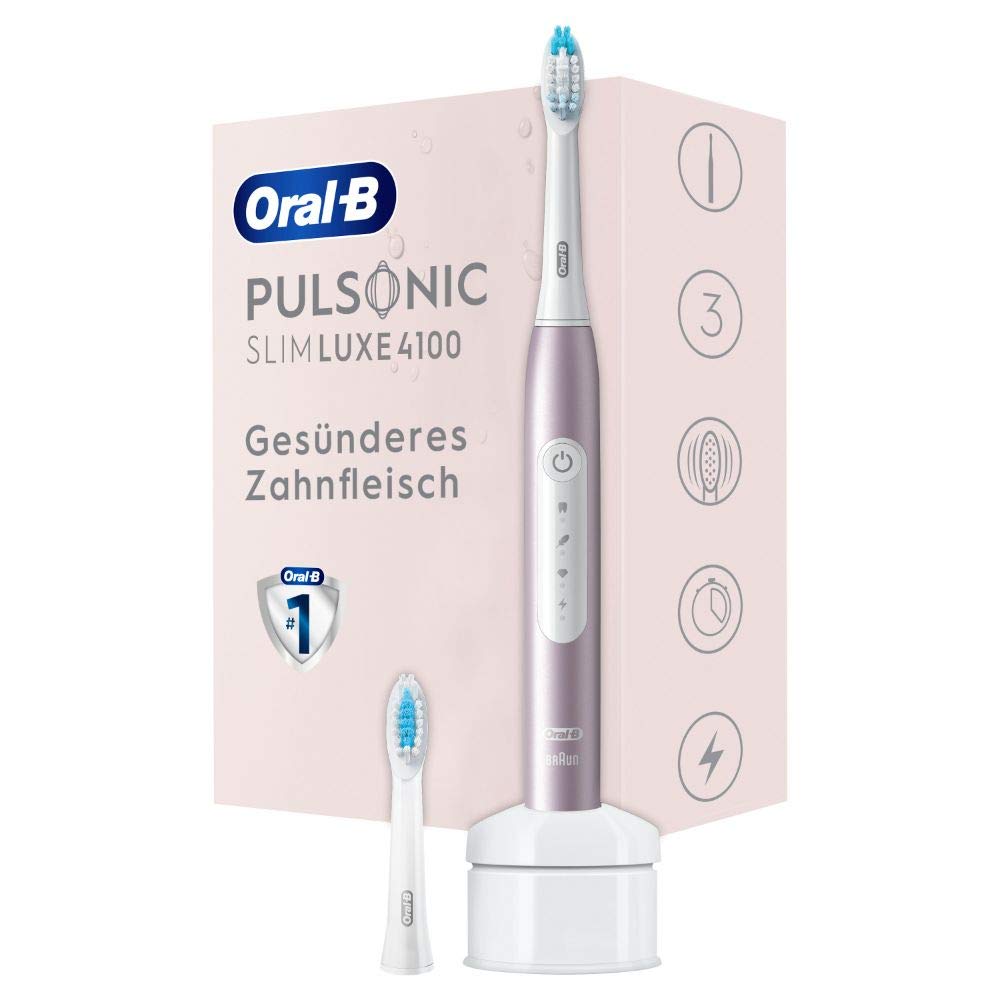 Oral-B Pulsonic Slim Luxe 4100 Elektrische Schallzahnbürste/Electric Toothbrush, 2 Aufsteckbürsten,