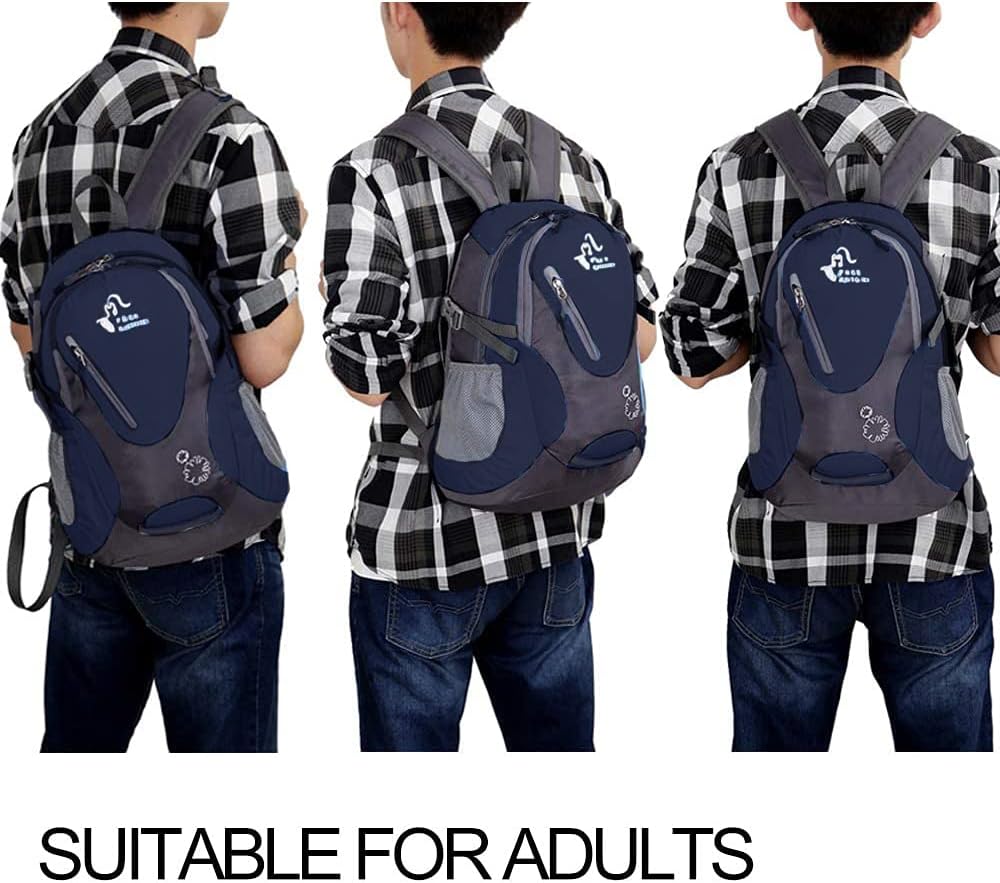 Kleiner Tagesrucksack 20L Radfahren Wanderrucksack Wasserdichter Reiserucksack Leichtgewicht (Marine