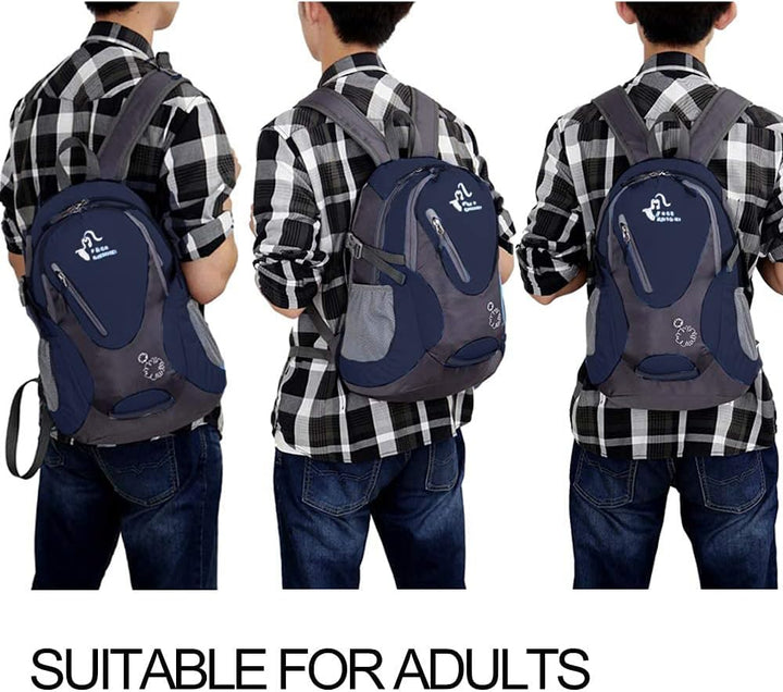 Kleiner Tagesrucksack 20L Radfahren Wanderrucksack Wasserdichter Reiserucksack Leichtgewicht (Marine