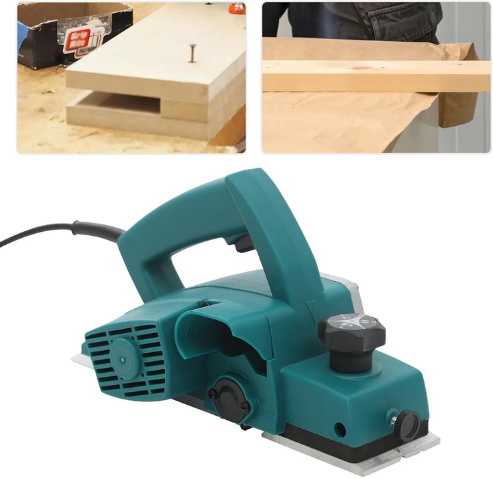 Elektrohobel, 600W Hobelmaschine, Handhobel Elektrisch, Holzdickenhobel, Einstellbarer Geschwindigke