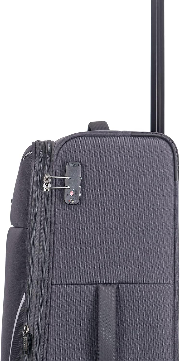 Stratic Strong Koffer Weichschale Reisekoffer Trolley Rollkoffer Handgepäck, TSA Kofferschloss, 4 Ro