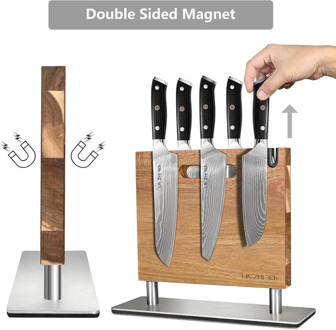 Magnetic Knife Block without Knives, doppelseitiger, leistungsstarker magnetischer Messerhalter, gee