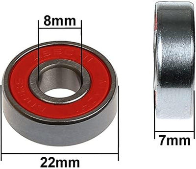 Mach1 2 Stück FunTomia Big Wheel 200mm Scooter Air Luft Reifen-Set inklusive Kugellager + Spacer - E