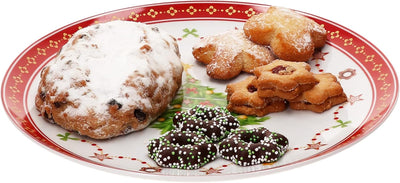 MamboCat Weihnachtstraum 6er Set Gebäckteller Ø26,8cm I grosse Porzellan-Speiseteller für 6 Personen