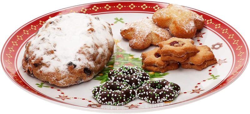 MamboCat Weihnachtstraum 6er Set Gebäckteller Ø26,8cm I grosse Porzellan-Speiseteller für 6 Personen