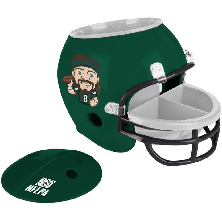 New York Jets NFLPA American Football Snack Helm Helmet ** Aaron Rodgers **