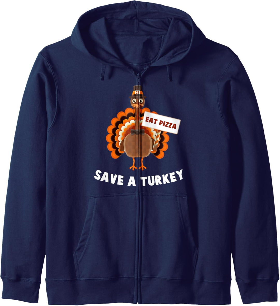 Truthahn Essen Pizza Lustige Thanksgiving Kapuzenjacke