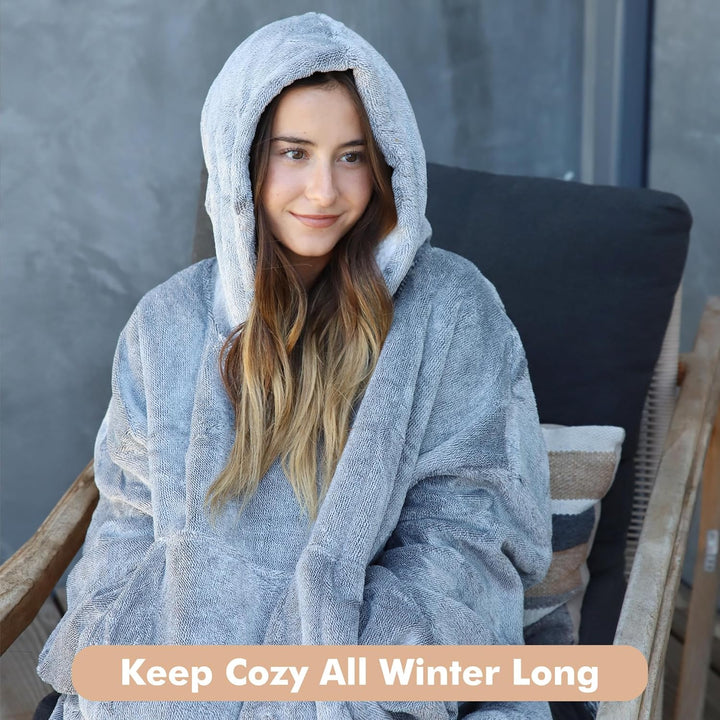 Catalonia Classy Oversized Sherpa Hoodie Decke, grosses Kapuzen-Sweatshirt für Frauen, weiche gemütl
