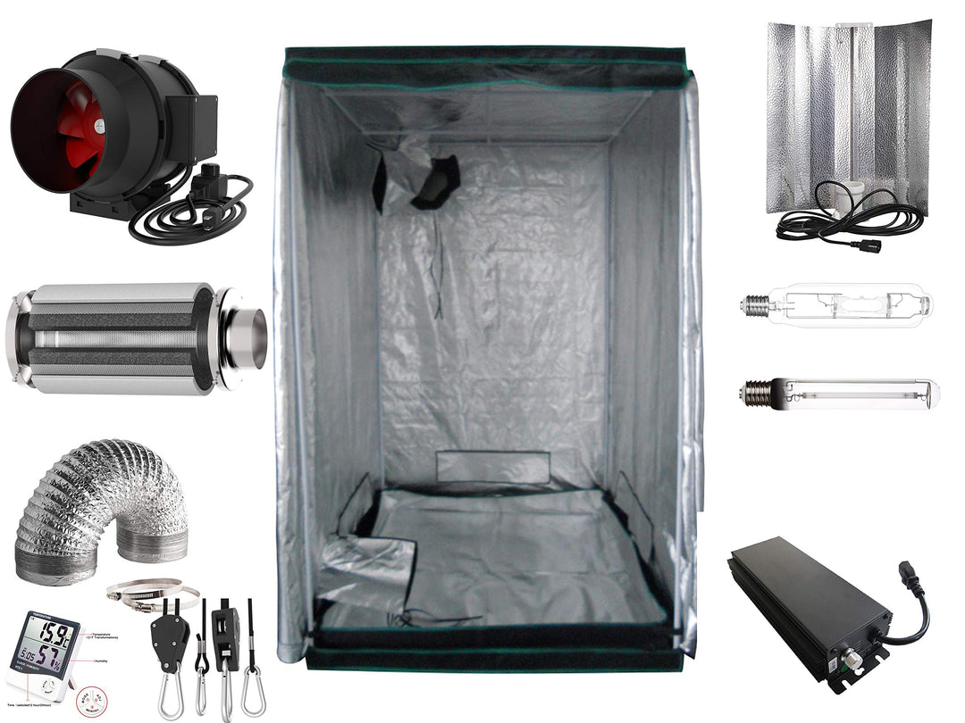 Grow Box Komplettset 600 W NDL Pro 120 x 120 x 200 cm (660 Watt dimmbar), 660 Watt dimmbar