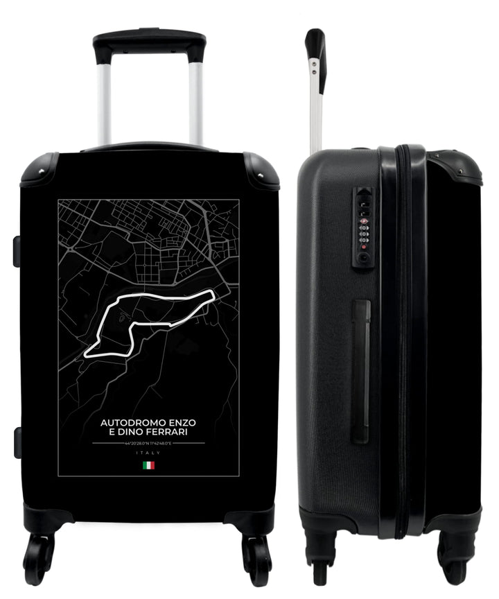 Koffer gross Trolley Rollkoffer Reisekoffer mit 4 Rollen Fotokoffer - Rennstrecke - F1 - Autodromo E
