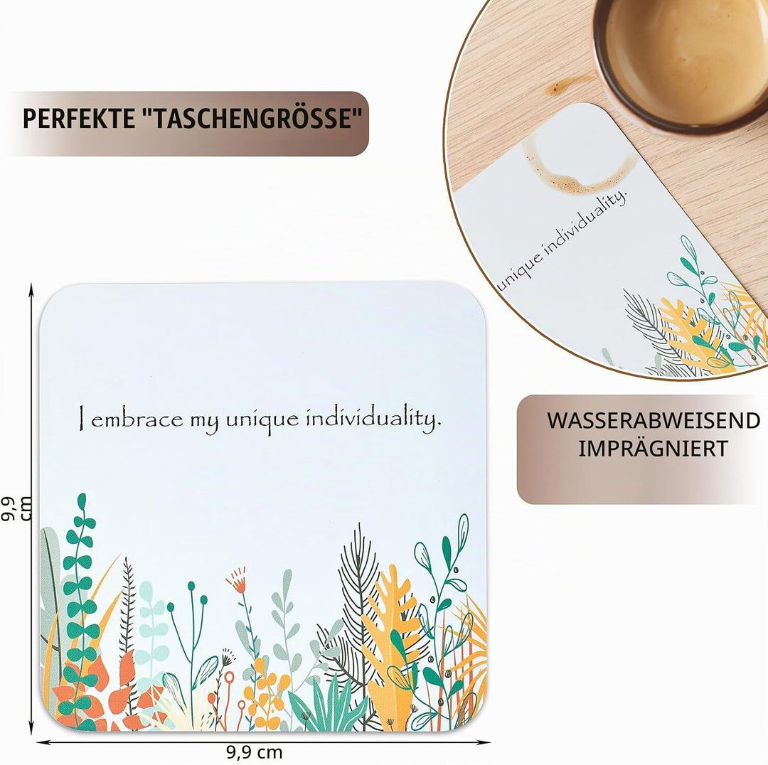 Positive Affirmations Karten für Frauen | Motivationskarten mit nachdenklichen Fragen, tägliche Affi