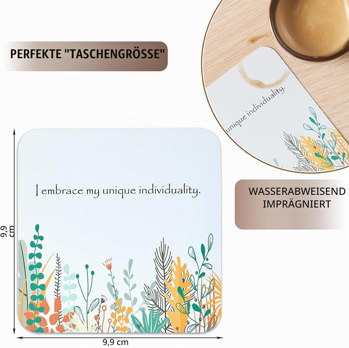 Positive Affirmations Karten für Frauen | Motivationskarten mit nachdenklichen Fragen, tägliche Affi