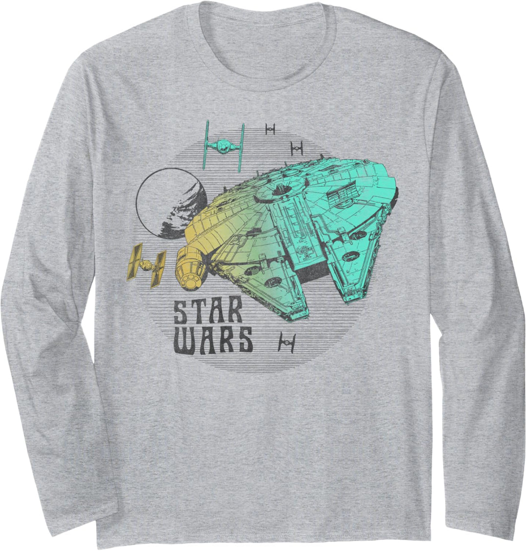Star Wars: The Rise Of Skywalker Millennium Falcon Retro Langarmshirt