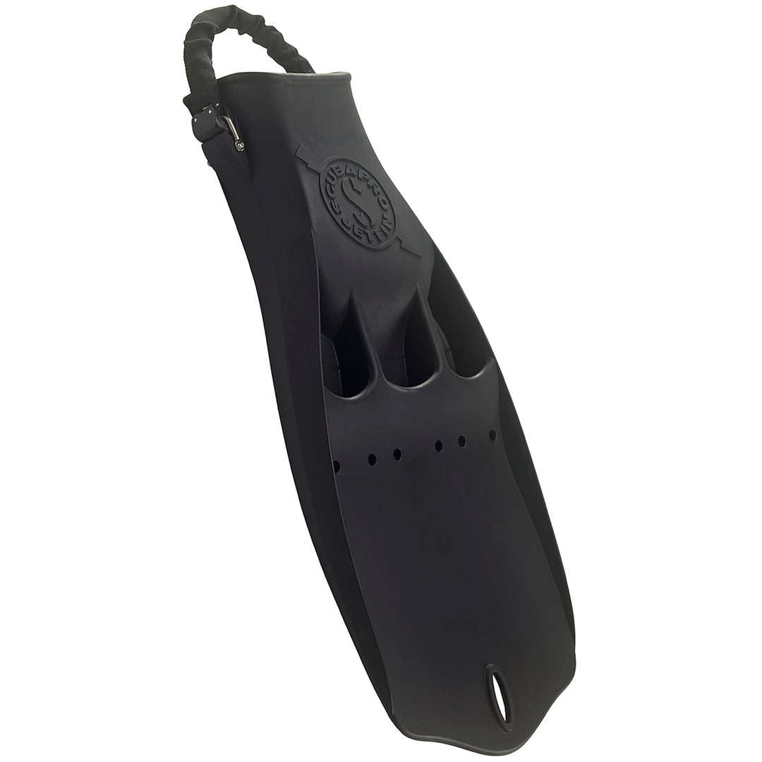 SCUBAPRO Jet-Flosse mit Feder-Fersenriemen M Schwarz, M Schwarz