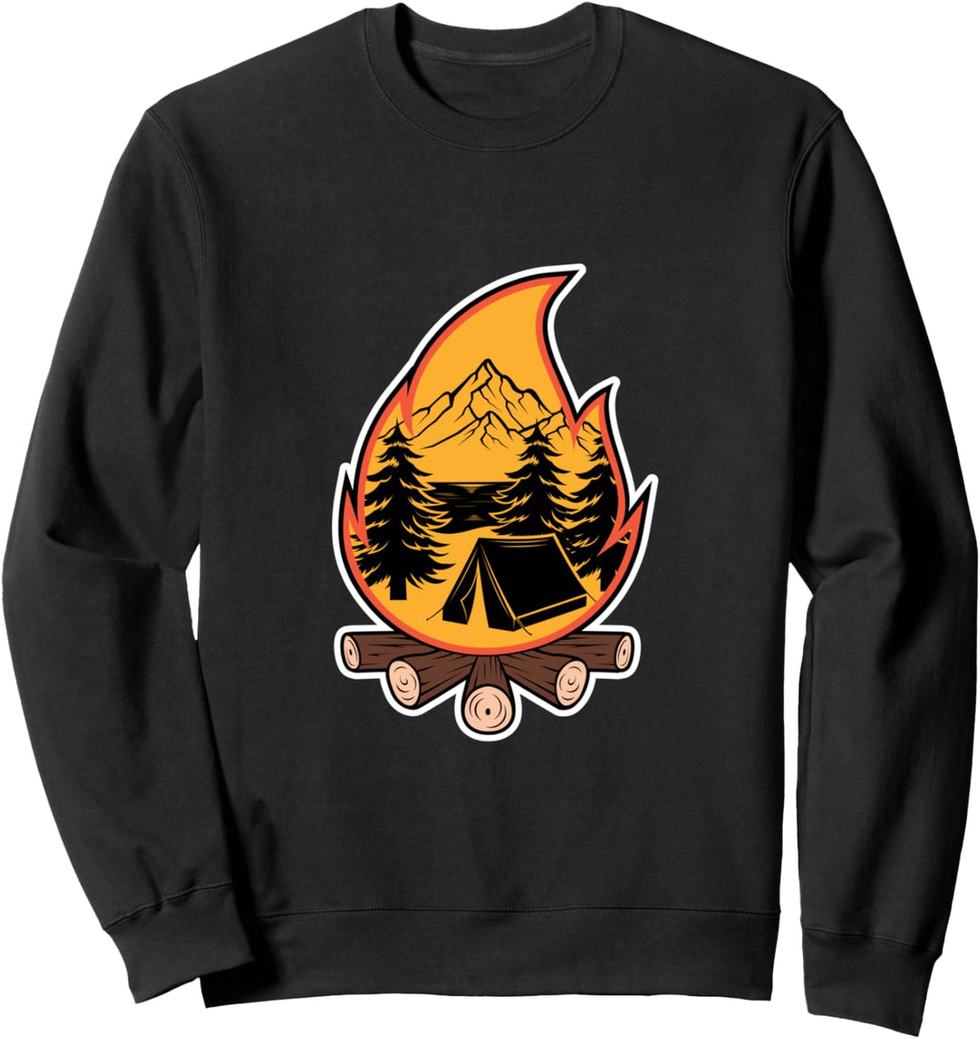 Camping Wandern Berge Natur Wildnis Sweatshirt