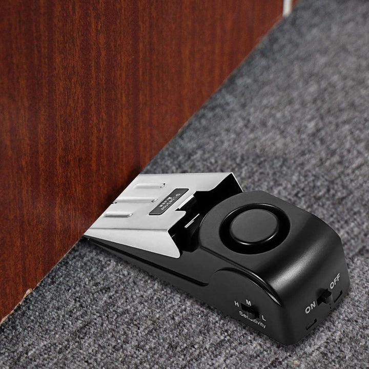 EMDMAK Türstopper-Alarm mit 120 dB Sirene, Türstopper für Zuhause und Reisen, Schwarz, 2 Stück Two p