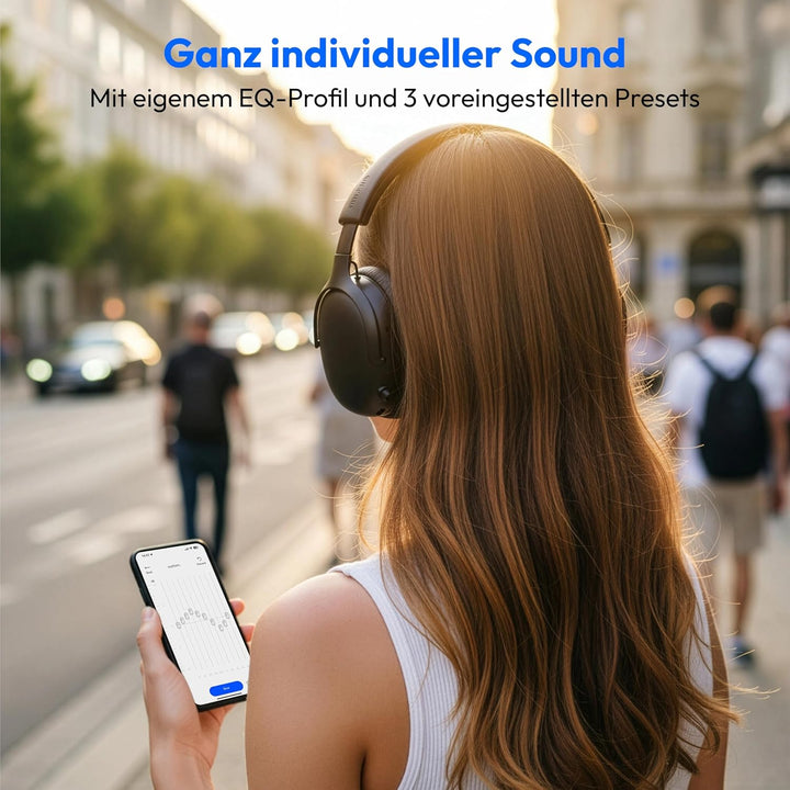 MEDION Over Ear Kopfhörer HX-1 Pure (kabellos, Bluetooth 5.4, Wireless, Passive Noise Isolation, 3+1