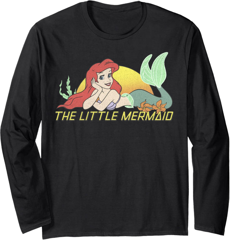 Disney The Little Mermaid Ariel Sunset Title Portrait Langarmshirt