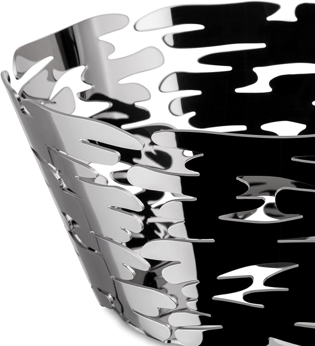 Alessi Barket BM10/21 - Design Korbschale mit durchgebrochener Verzierung, 18/10 Edelstahl, 21 cm