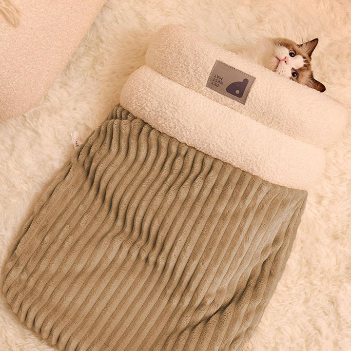 Katzen Winterschlafsack - Katzenschlafsack Für Wohnungskatzen | Weicher Bequemer Katzen Winterschlaf