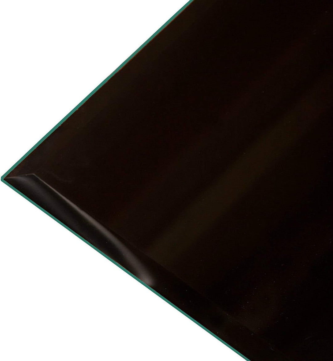 Euro Tische Glasplatte für Kaminofen und Tischplatte in 90x90cm Facettenschliff, Schutzplatte mit 6m