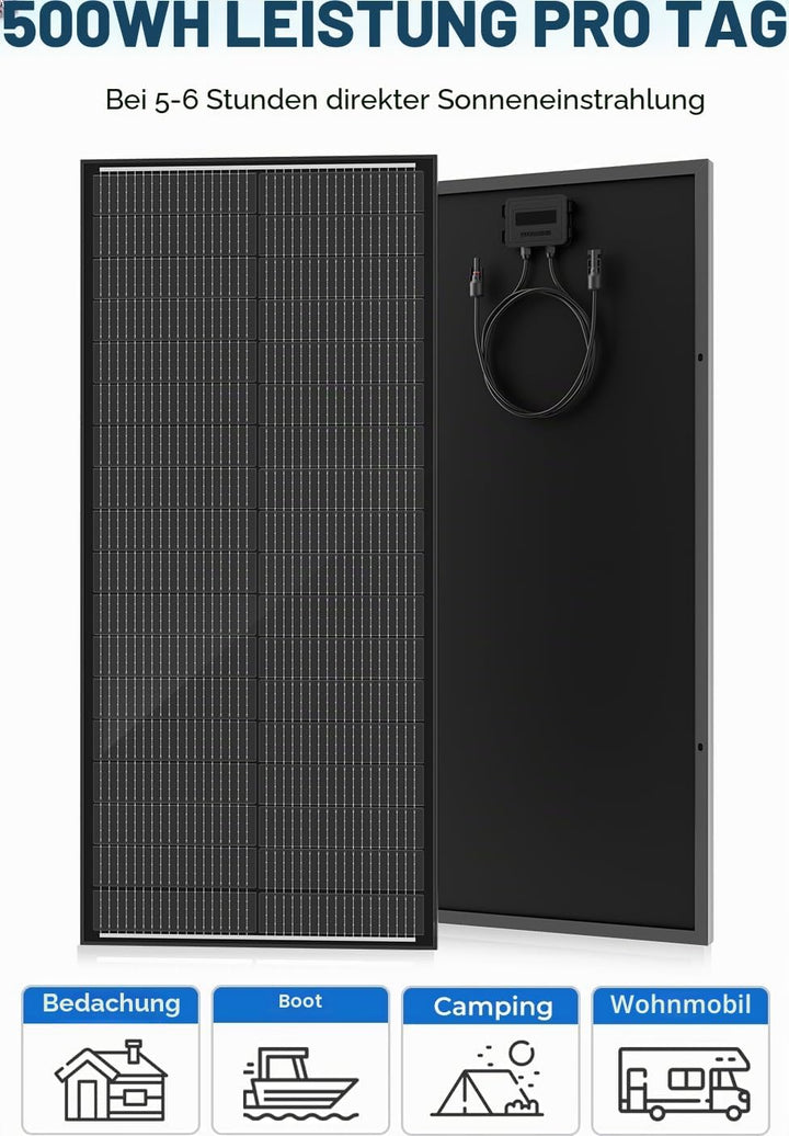 18BB 100Watt Solarpanel, N-Type 12 V 100 W Solarmodul, 25% Hocheffiziente Monokristalline PV-Module,