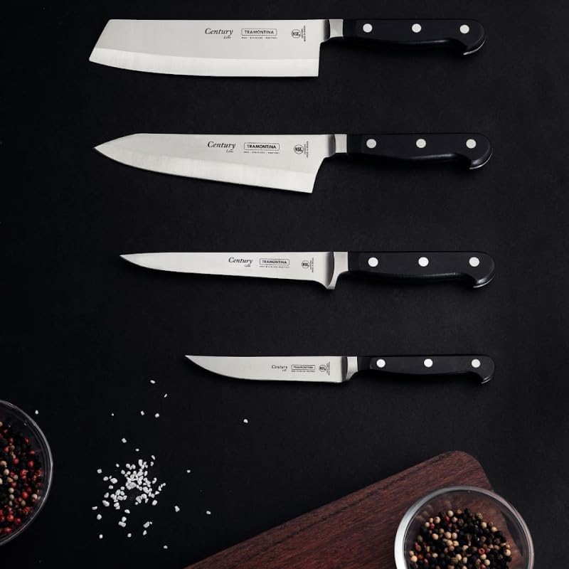 Tramontina Ausbeinmesser CENTURY, 15 cm, Edelstahl DIN 1.4110, schwarz, rostfrei Ausbeinmesser 15 cm