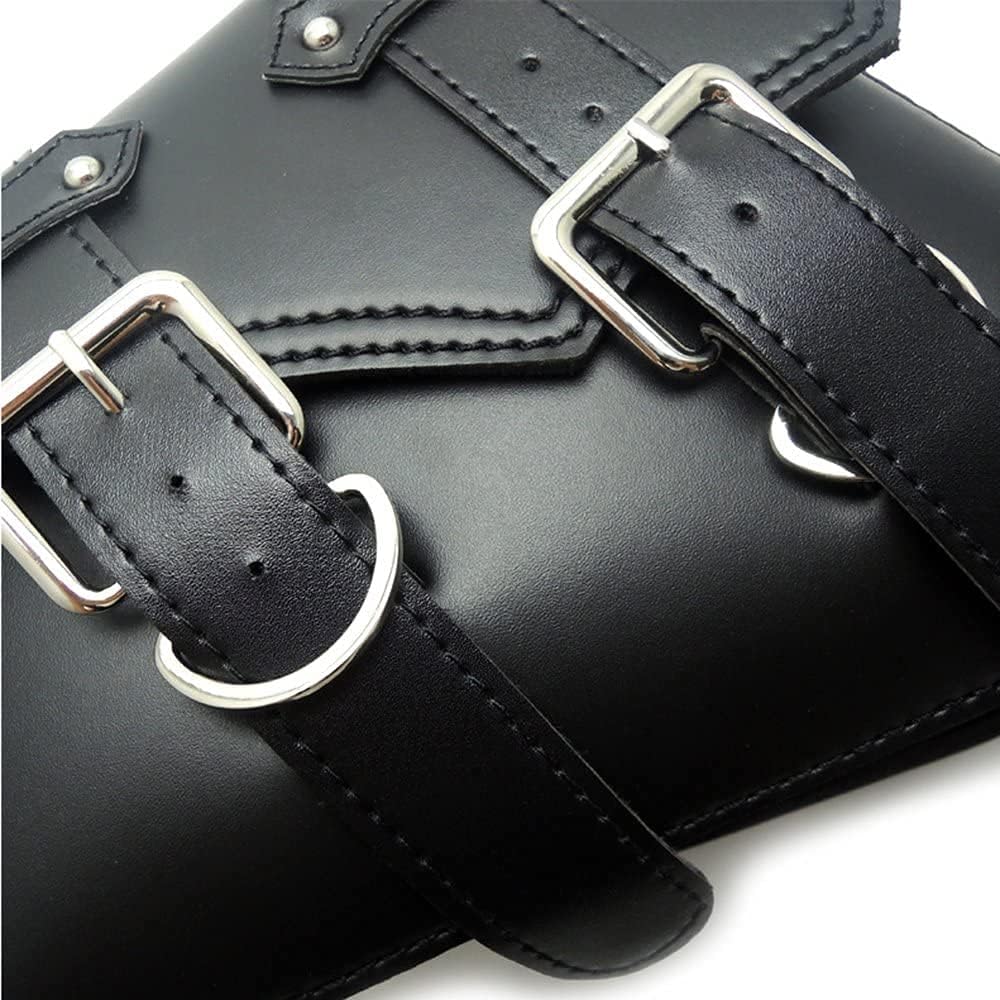 1 Paar Motorrad Satteltaschen Leder Abnehmba Wasserdichte Schwarz Universal für Harley Motorrad Satt